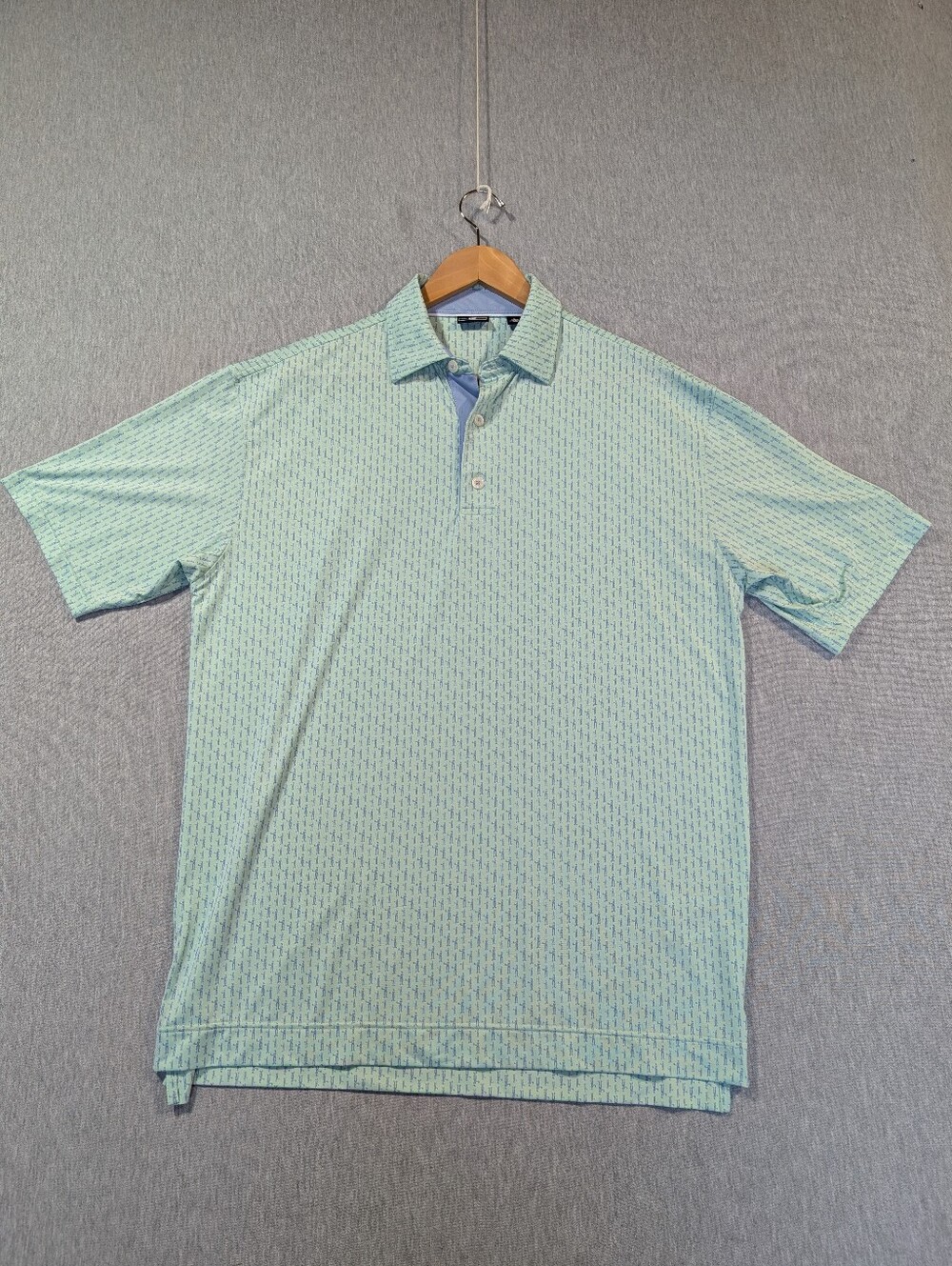 FootJoy Graphic Golf Polo Shirt Men's Large Green Blue